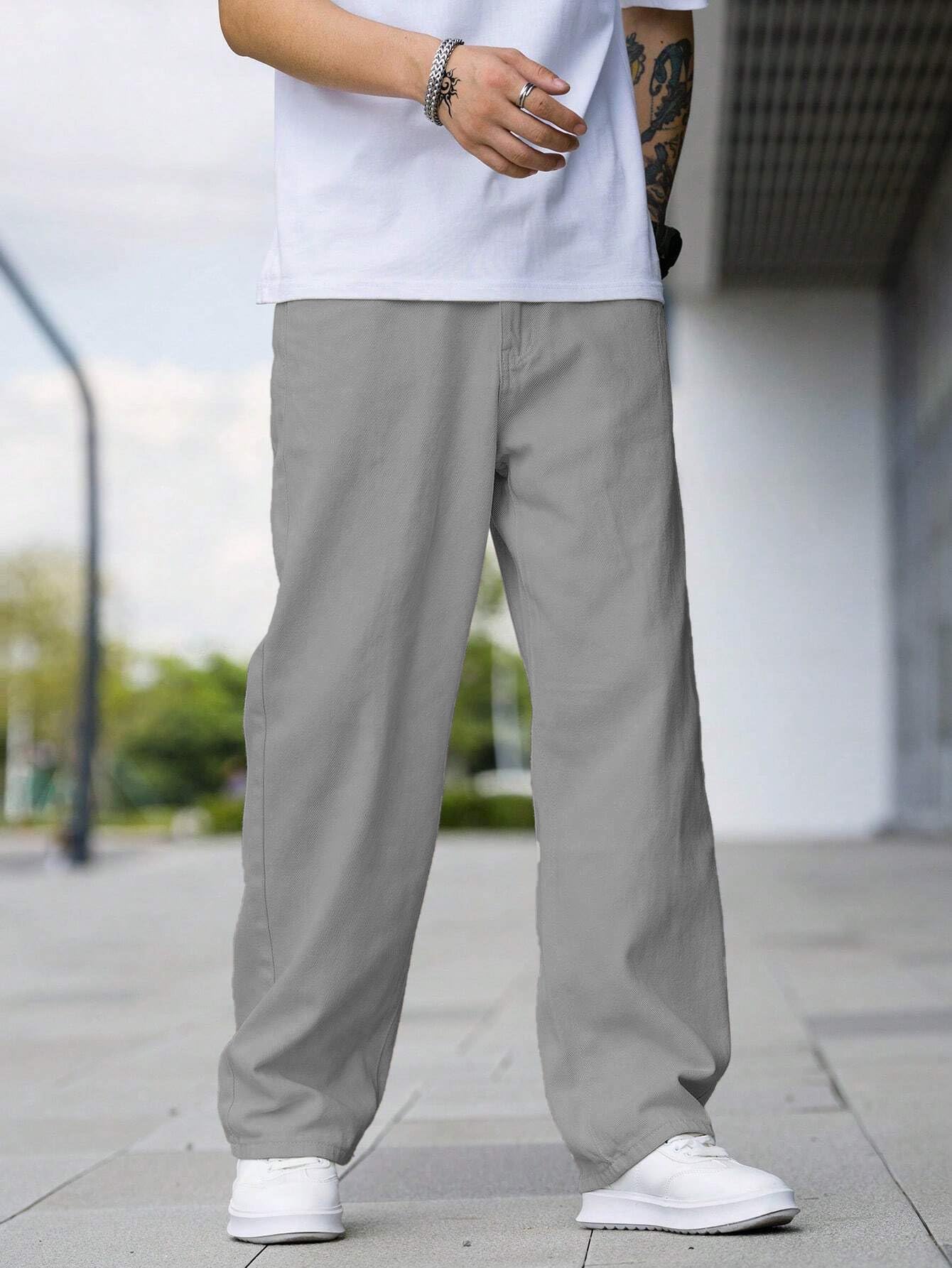 TAGAS Men Mid Rise Relaxed Fit Denim Jeans | Loose Jeans | Baggy Fit Denim Jeanspant | Mdj-22, Cream, 30