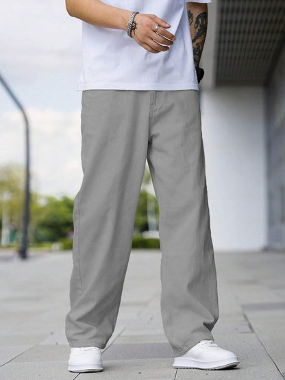 TAGAS Men Mid Rise Relaxed Fit Denim Jeans | Loose Jeans | Baggy Fit Denim Jeanspant | Mdj-22, Cream, 30