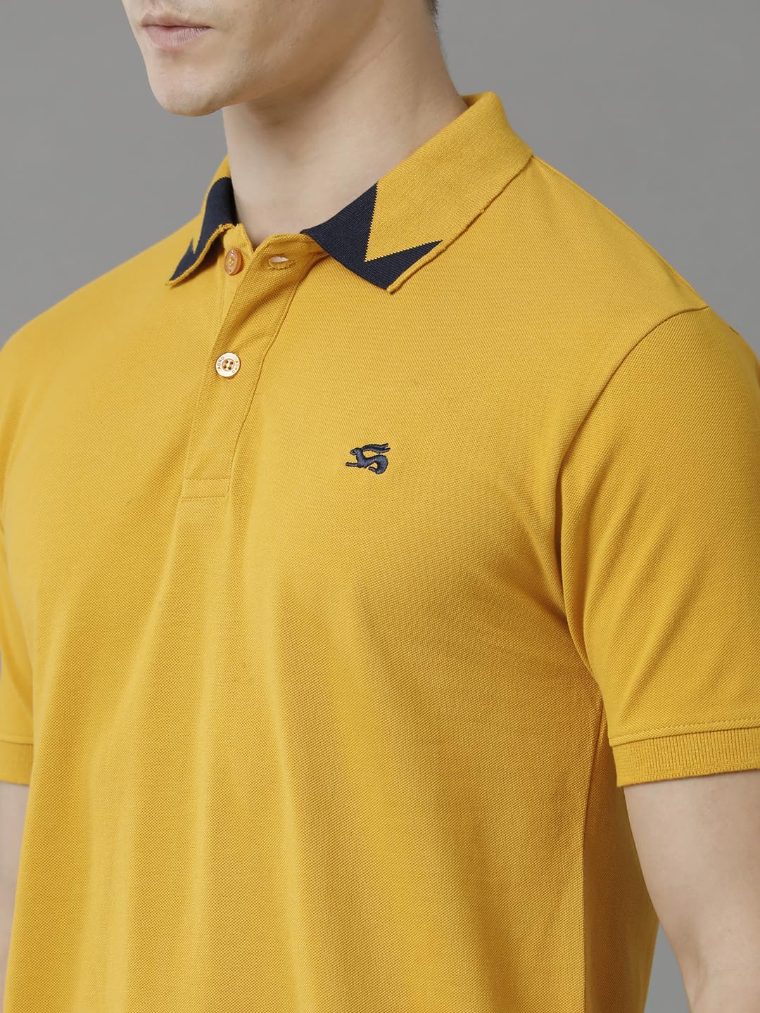 ADRO Premium Cotton Polo for Men (P23-H-PLN_Mustard)