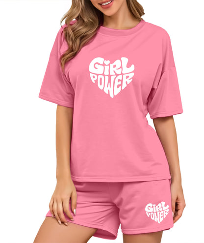 SHODOX Womens Cotton Blend Printed Tshirt and Shorts Co-ords Set (Pack of 1)