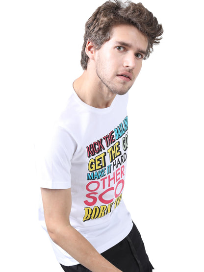 Ketch MenS Slim Fit T-Shirt (Khts000107_White