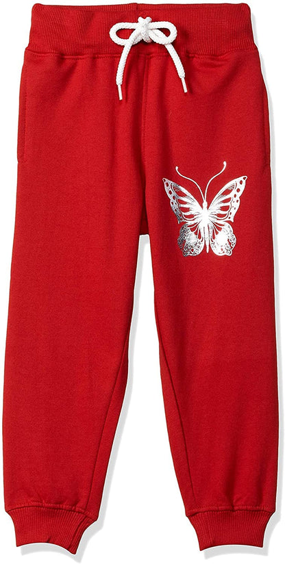 T2F Girls Regular Fit Printed Cotton Joggers Track Pants (Pack of 3)