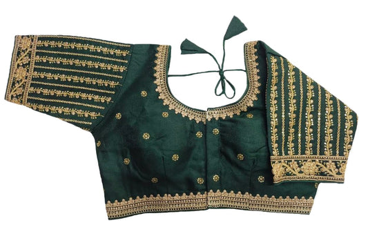 Vihu Fashion Womens Readymade Blouse Embroidery Multi Coding Gold Thread Indian Ethnic Designer Stitched Readymade Saree Half S