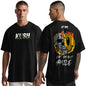 Peppyzone Mens Oversized Fit T-Shirt (PZ-OST-Trendy44_Black