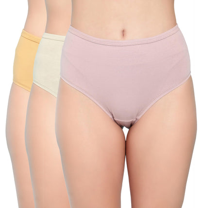 Shasmi Womens Super Combed Cotton Mid Low High Rise Coverage Hipster Full Briefs Breathable with Concealed Waistband Ladies Und