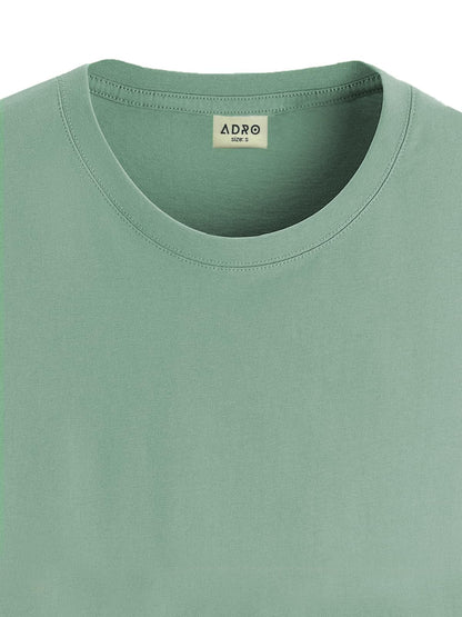 ADRO Men's Solid Regular Fit T-Shirt (RCM2-PLN)