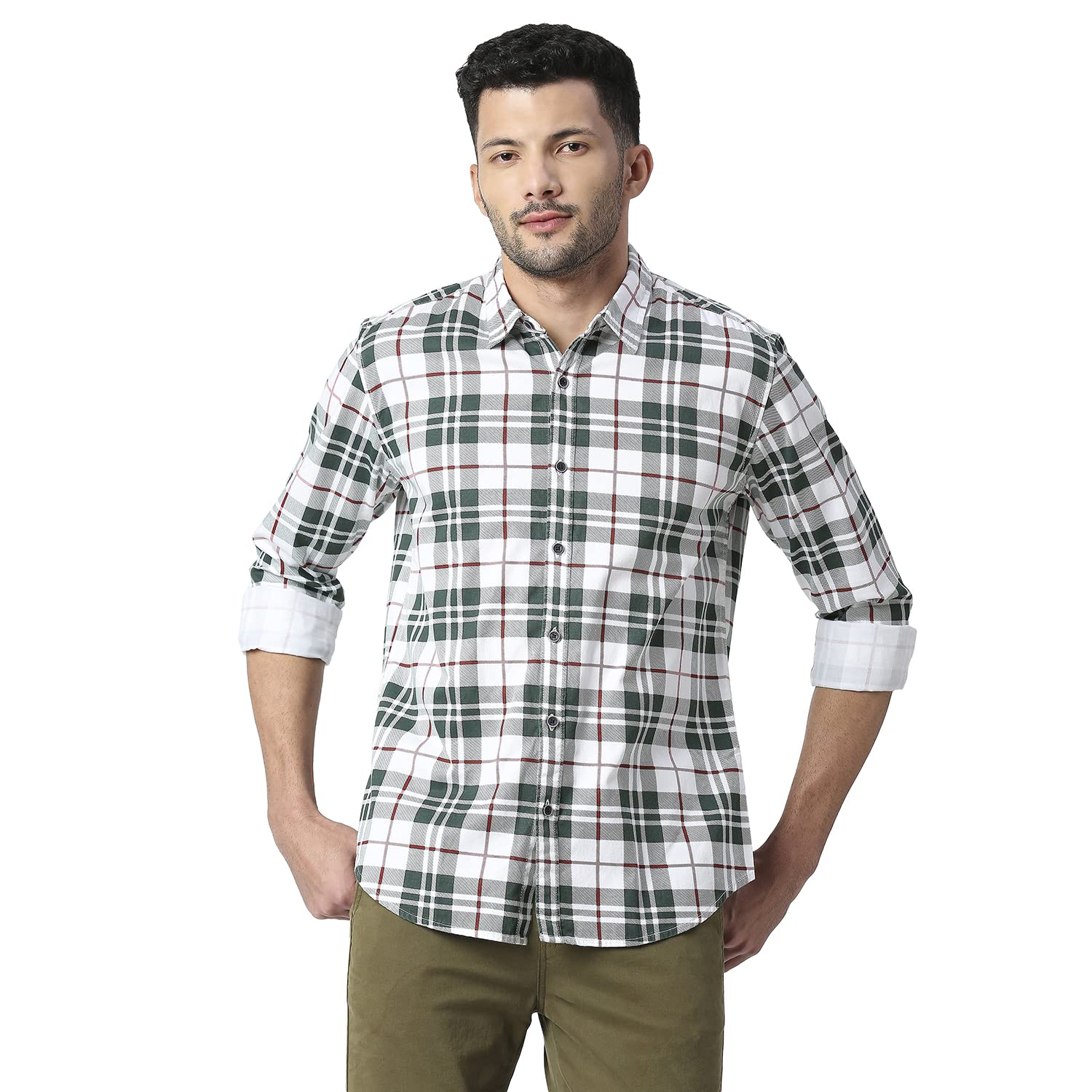 Pepe Jeans MenS Regular Fit Shirt (Pm308047675M_Dark Green