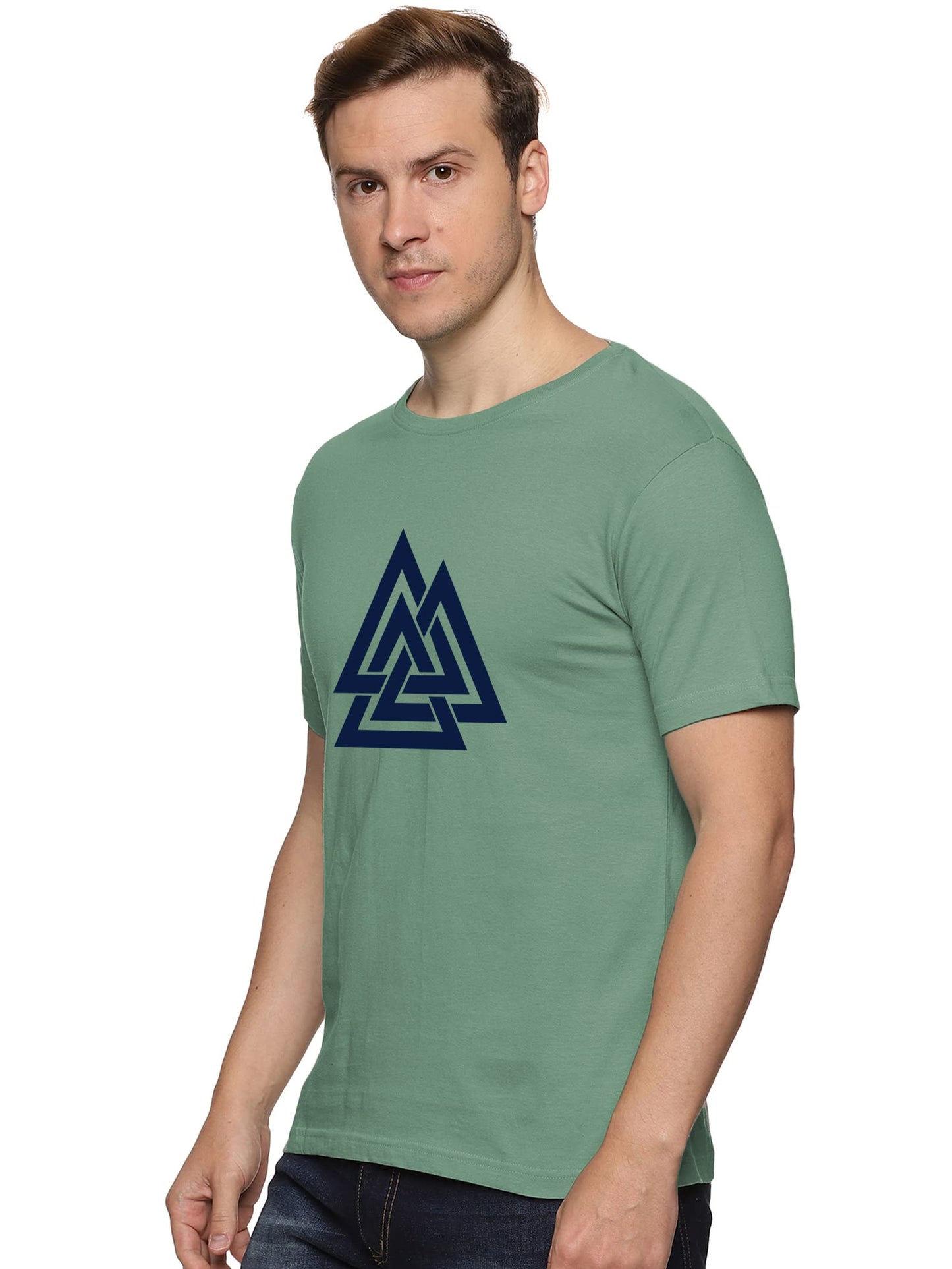 ADRO Triangle Mens Printed T-Shirt (RNR-M-TKT-PT_Pista)