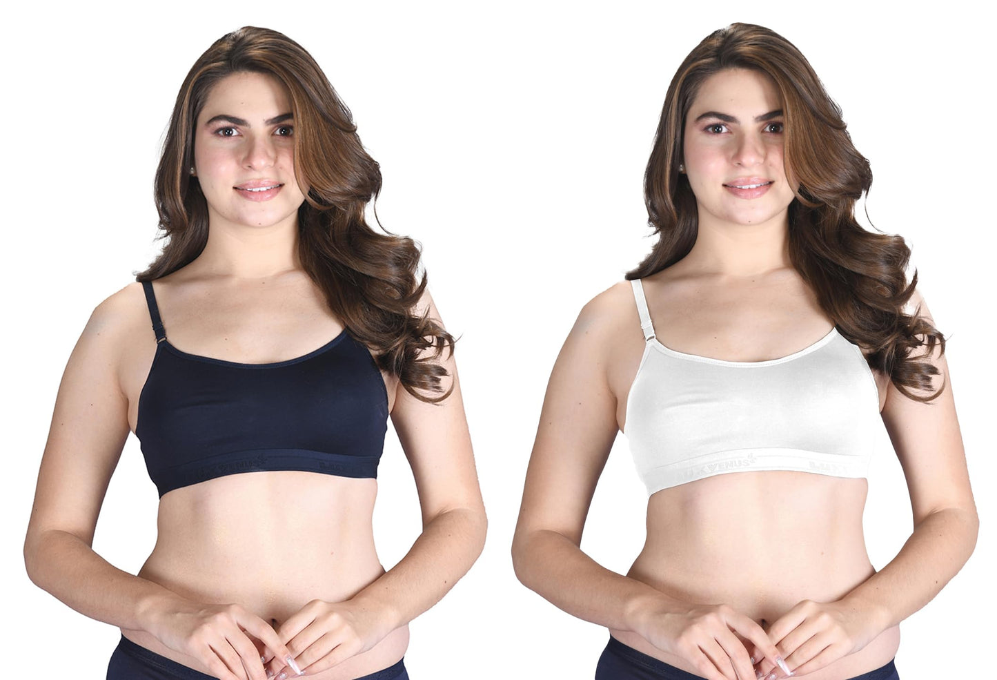 Venus Wire Free Slip On Moulded Sports Bra With Adjustable Strap
