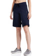 Enamor Essentials Womens Mid Rise Slim Fit Breathable Stretch Cotton Knee Length City Shorts with Invisible Zipper Pockets- E044