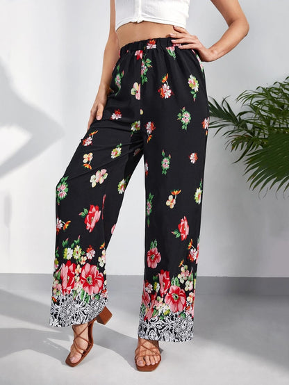 Kotty Womens Printed Regular Fit Trousers Multicolour