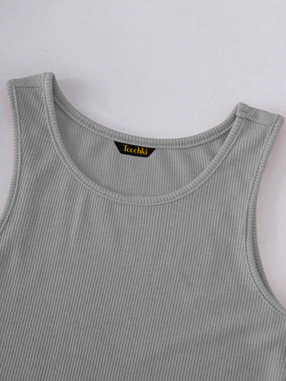 Toochki Tops for Woman | Spandex Top | Crop | Short | Western | for Jeans | Sleeveless | Stretchable | Grey
