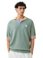 The Souled Store Mr. Soul Men and Boys Short Sleeves Collared Neck Green Solid Cotton Blend Oversized Polos