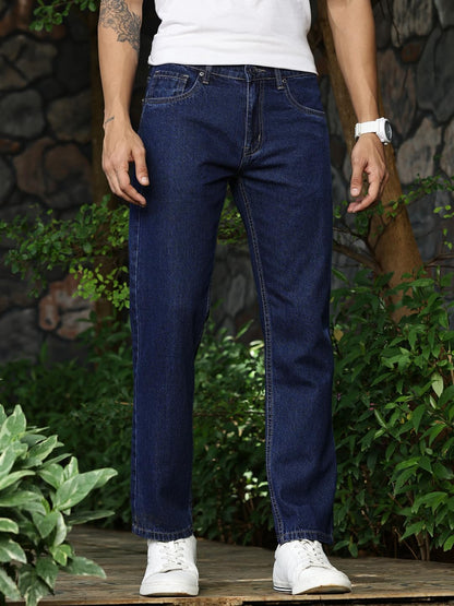 Thomas Scott Mens | Smart | Mid-Rise | Relaxed Fit | 100% Cotton | 5 Pockets | Clean Look | Non Stretchable | Jeans (TSJ210_Mid