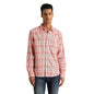Pepe Jeans MenS Checkered Regular Fit Shirt (Pm308684_Peach Orange_Red
