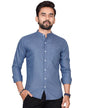 Besix MenS Cotton Solid Shirt With Mandarin Collared Full Sleeve Button Closure Curved Hem Straight Length And One Pocket | Mdr