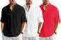 Zartha Combo Of Men Solid Cotton Blend Straight Kurta Shirt Pack Of 3