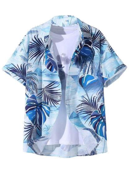 Leriya Fashion MenS Printed Regular Fit Shirt Blue