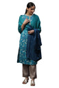 Aurelia Womens Viscose Blue Ombre Sequined Dupatta,Free Size