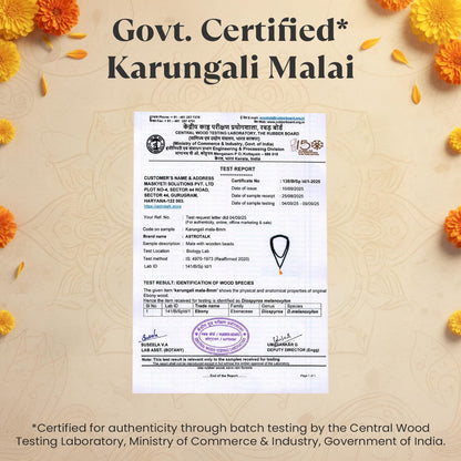 Astrotalk Certified 100% Natural Karungali Malai Original 108 Beads (8mm) | Blessings from Lord Murugan | Spiritual Mala for Peace, Power & Prosperity | Karungali Mala Original for Men & Women