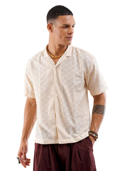 The Indian Garage Co Mens Relaxed Fit Shirt (1023-SHWKRS-05_Black
