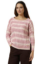 Allen Solly Women Regular Fit Striped Casual Full Sleeve Sweater