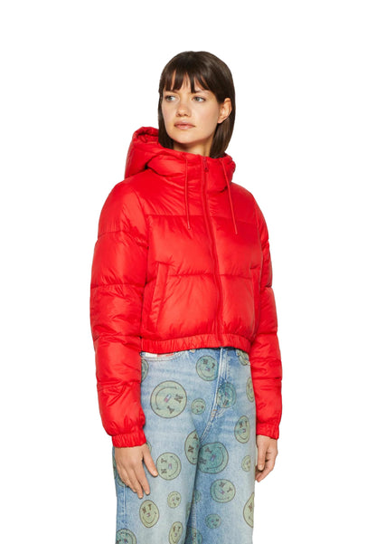 Kotty Women Full Sleeve Solid Hooded Puffer Jacket