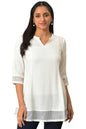 Aurelia Women White Rayon Texutured Kurti