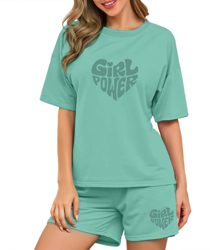 SHODOX Womens Cotton Blend Printed Tshirt and Short Co-ords Set (Pack of 1)