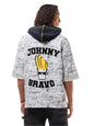 Bewakoof Heavy Duty 1.0 Official Cartoon Network Merchandise Mens Printed Oversized Fit Half Sleeve Hooded Neck Cotton T-Shirt_