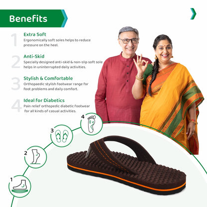 Ortho Joy Extra Soft Doctor Ortho Slippers || Regular Wear Slippers For Men