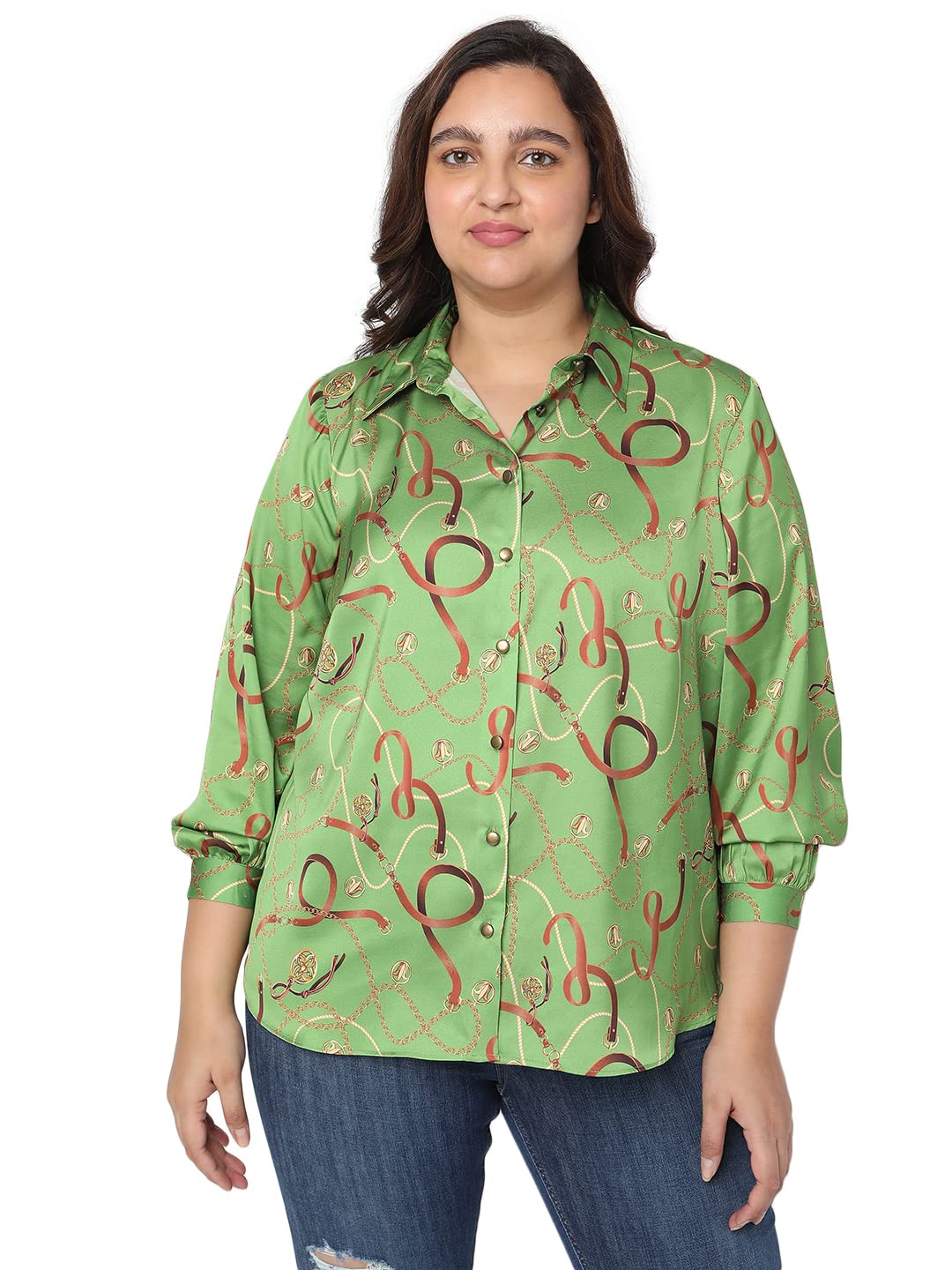 Vero Moda Curve Relaxed Fit Shirt (262814001_Kelp_L)