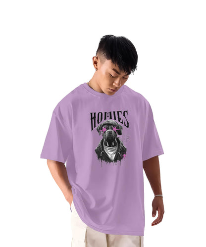 SHODOX Mens 100% Cotton Oversized Half Sleeve Tshirt for Men - Drop Shoulder Front and Back Printed Round Neck Tshirts, Relaxed