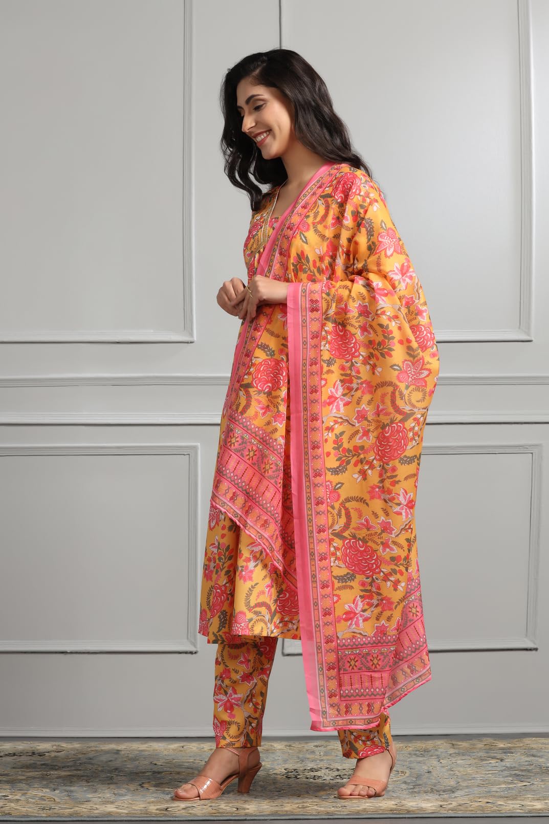 Leriya Fashion Cotton Alia Cut Kurta Set For Women| Alia Cut Anarkali Set For Women | Embroidery Kurta Set For Women| Kurta & Pa