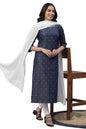 Aurelia Women Cotton Kurta 23Aua14517-704116-Blue-Xs