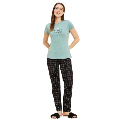 Sweet Dreams Women Printed Half Sleeves Pyjama Set