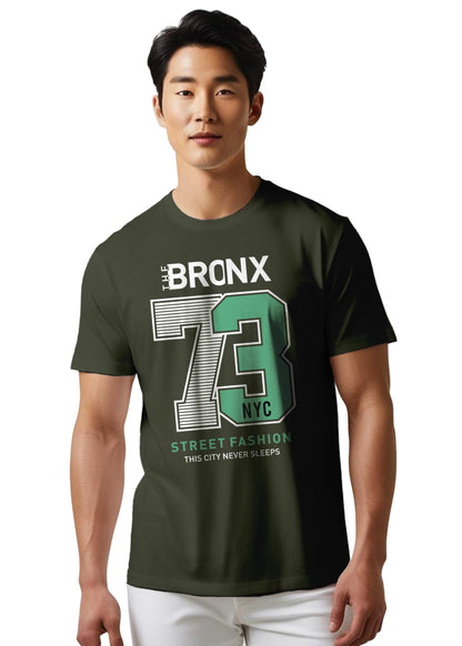 Peppyzone Mens Regular Fit T-Shirt (PZ-N-8372_Olive2