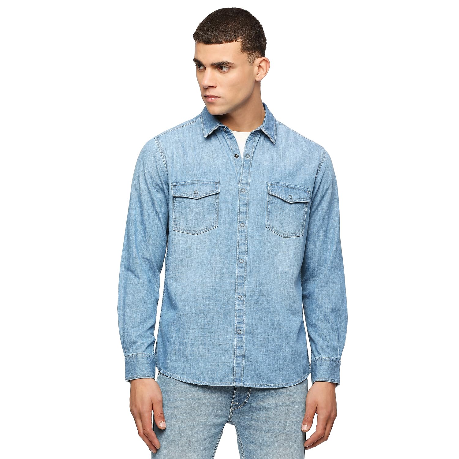 Pepe Jeansfull Sleevesregular Fitshirtbluexl