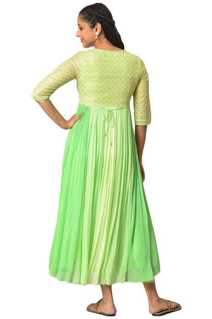 Aurelia Green Embroidered Regular Kurta With Sequins