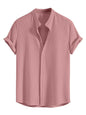 Greciilooks MenS Regular Fit Shirt (Gl-Ms-6249_Pink
