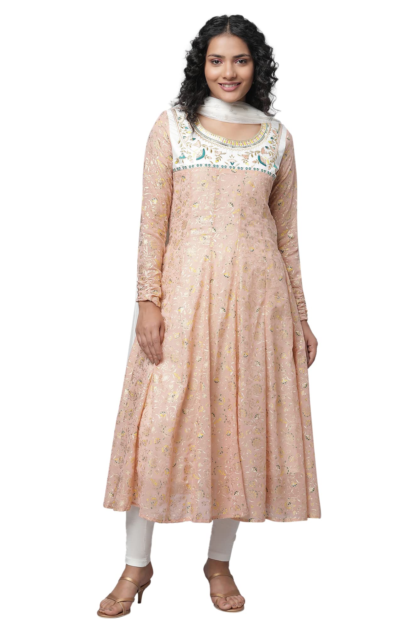 Aurelia Women's Polyester A-Line Kurta Set
