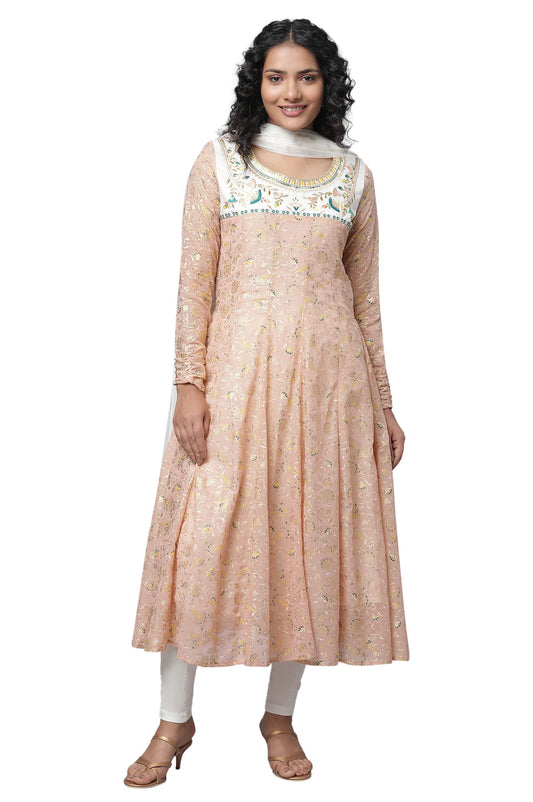 Aurelia Women's Polyester A-Line Kurta Set