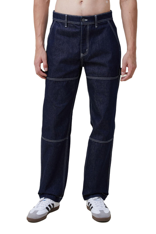 Kotty MenS Regular Mid Rise Solid Black Jeans