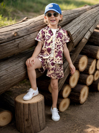 A.T.U.N. (ALL THINGS UBER NICE) Boys Printed Two Piece Set | Co-Ord Set for Boys
