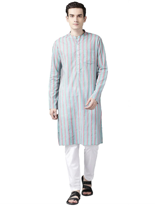 See Designs Men Multi Printed Straight Kurta with Pyjama