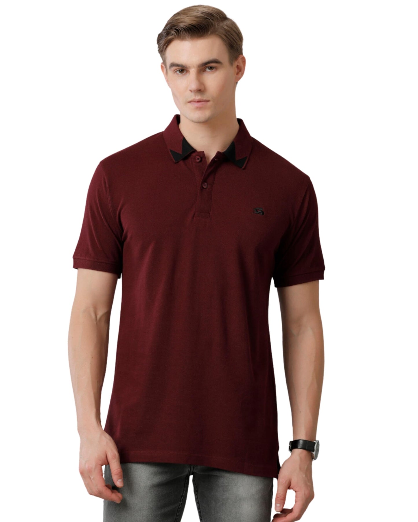 ADRO Premium Cotton Polo for Men (PN23-H-PLN-MR_Maroon)