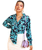 POPWINGS Printed Full-Sleeves Regular-Fit Polyester Printed Shirt for Women Stylish Western Casual Wear