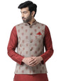 Kisah Nehru Jacket For Men  Printed Cotton Blend Modi Jacket | Ethnic & Formal Waist Coat For Weddings, Parties & Office Wear