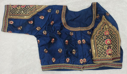 Pujia Mills WomenS Indian Ethnic Designer Codding With Zari Embroidery Copper Sequence Work Round Neck Half Sleeve Readymade Wo