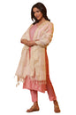 Aurelia Women's Off-White Banarasi Yarn Dyed Striped Dupatta (Size: Free Size)-AST80067-705009